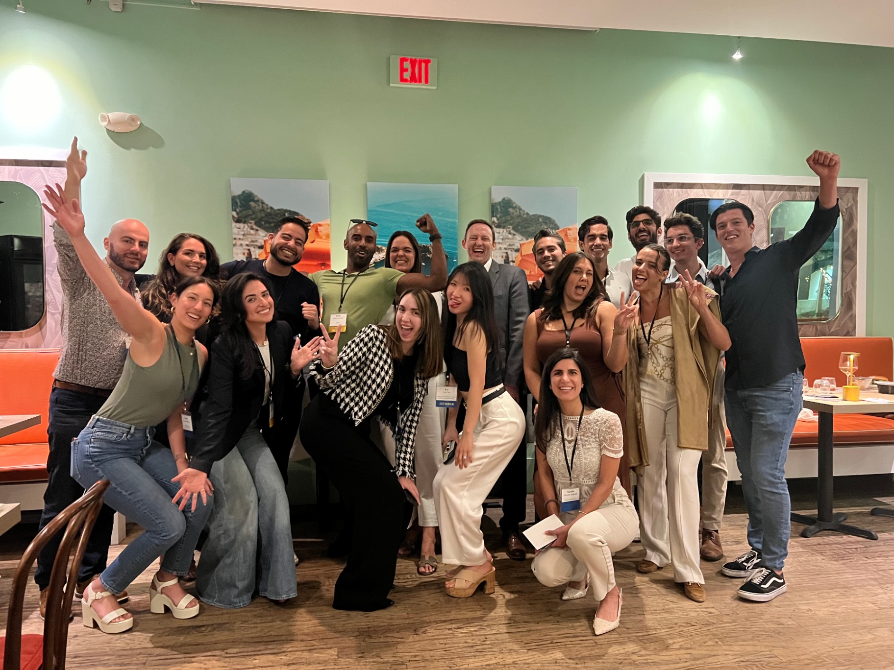 Group celebrating together