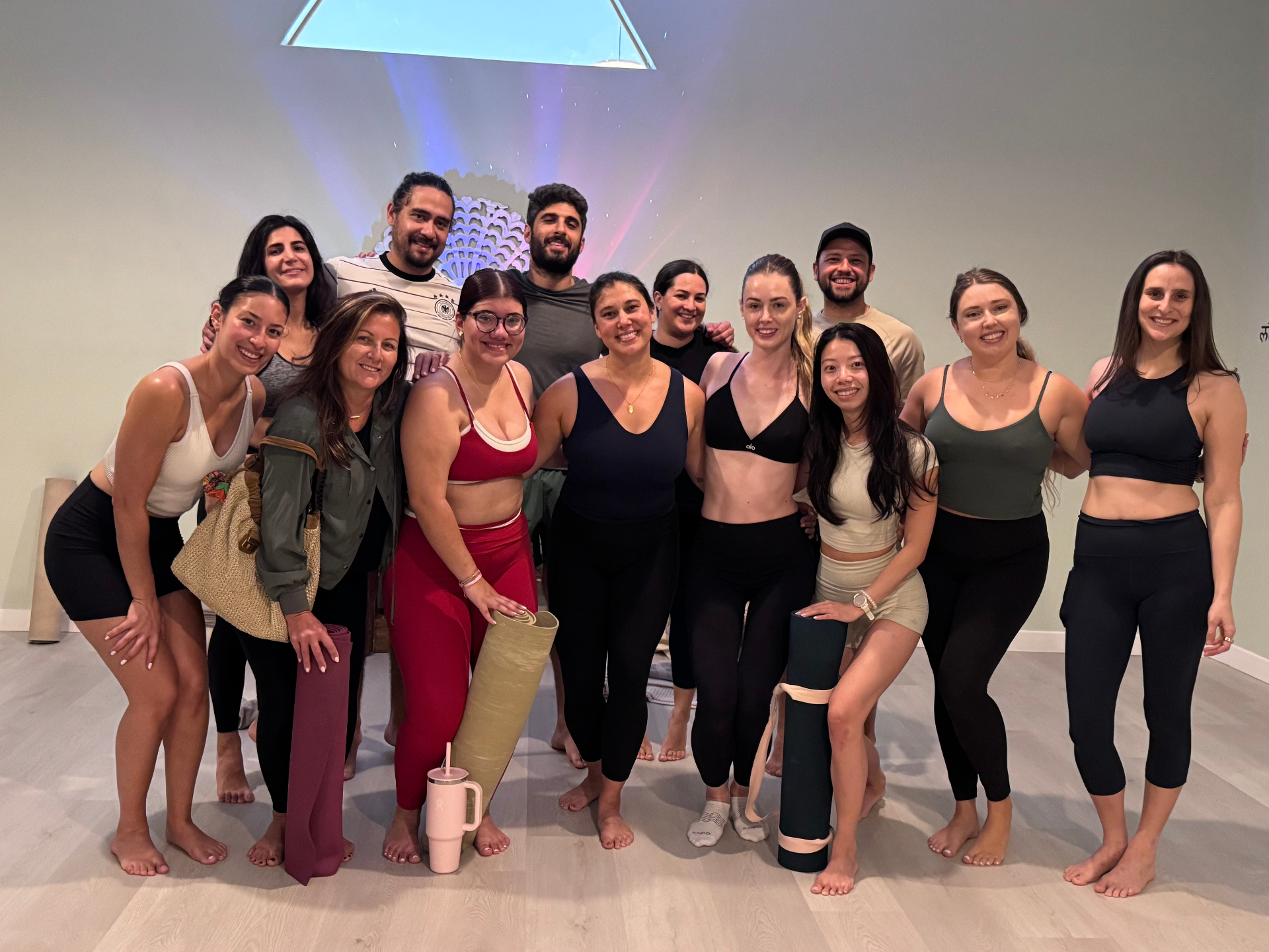 Group photo after a yoga class